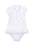 Polo Ralph Lauren Baby Schiffli Dress & Bloomers Set, White