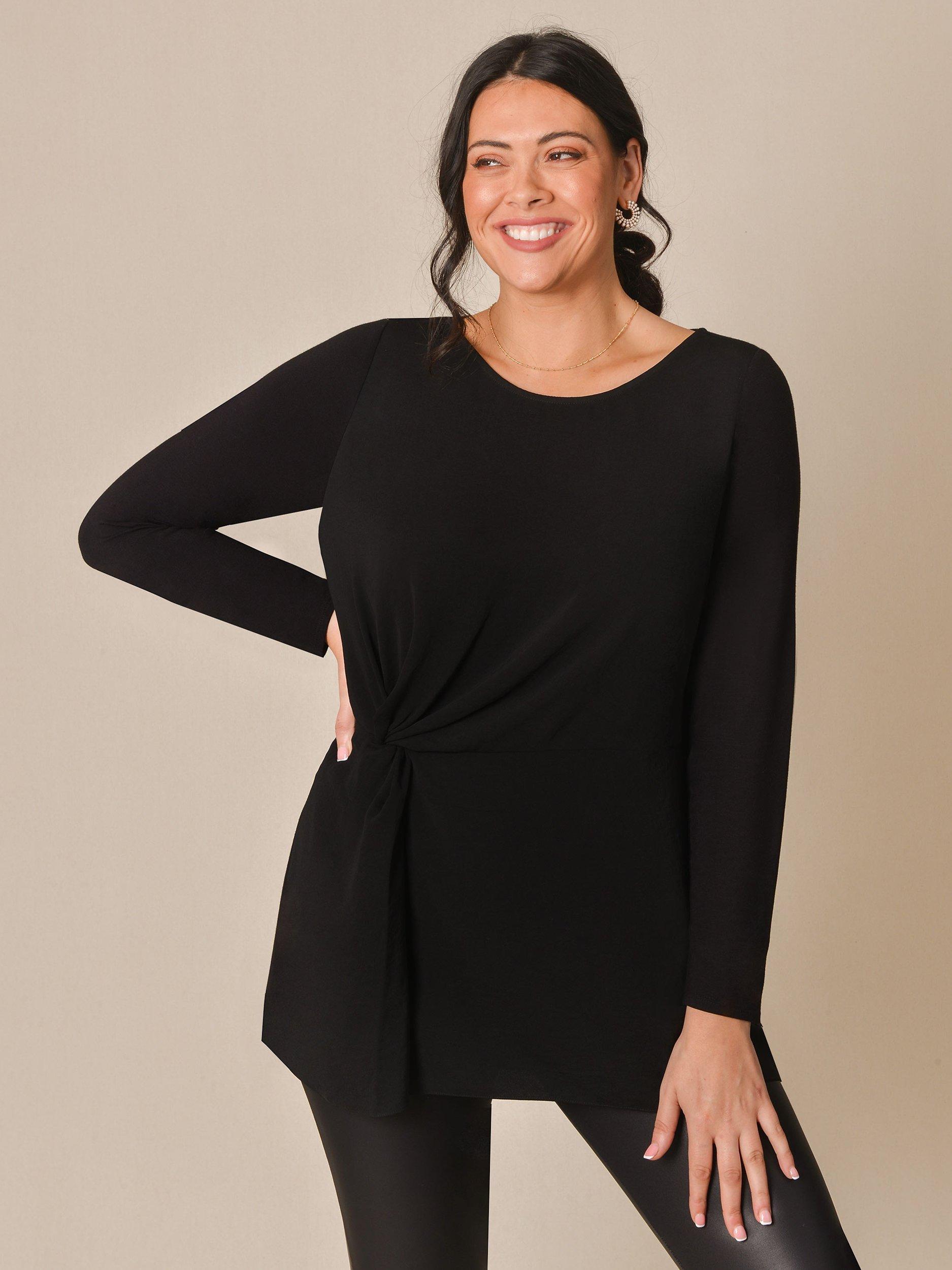 Live Unlimited Twist Waist Top, Black
