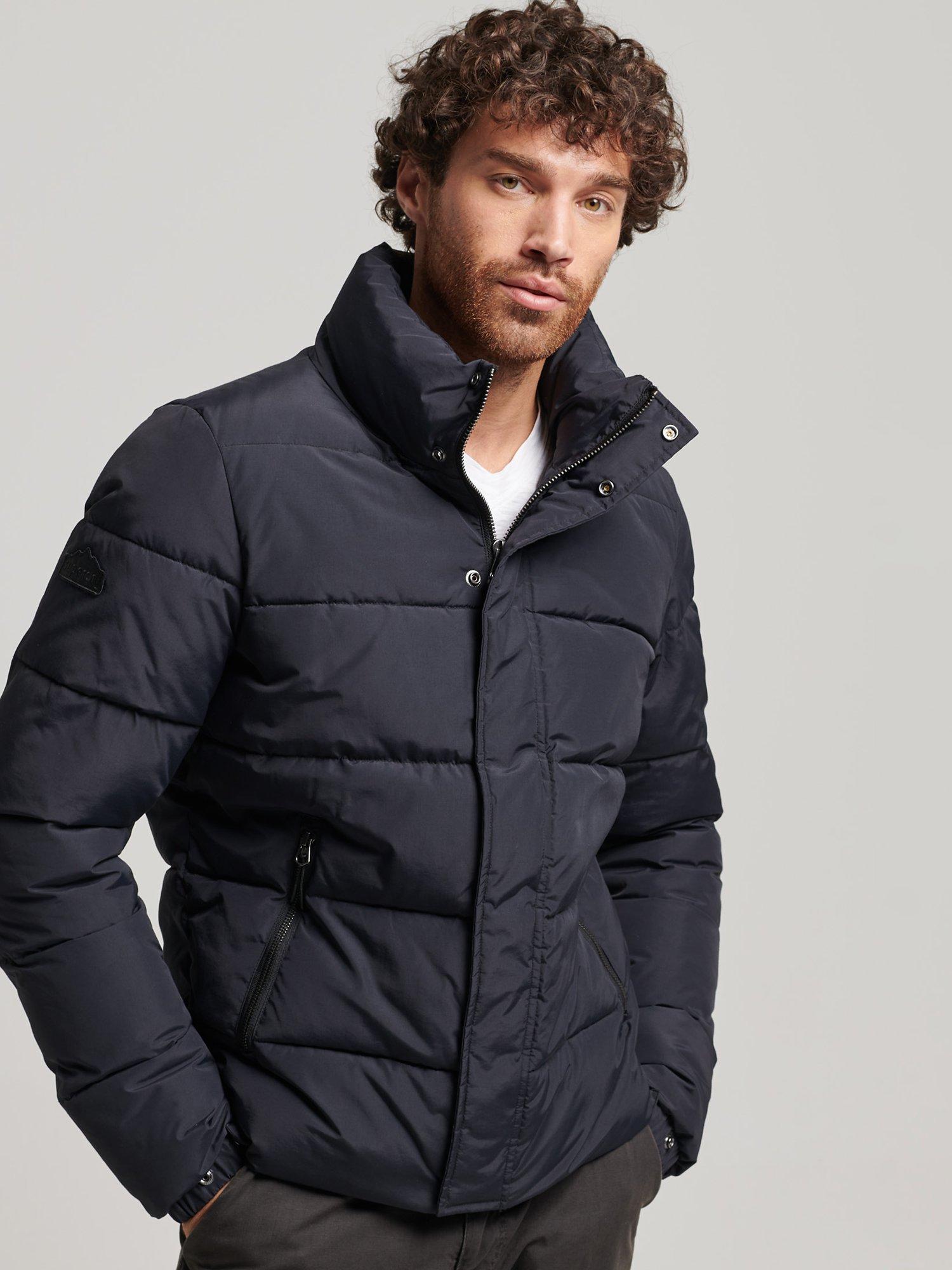 Superdry Retro Puffer Jacket, Jet Black