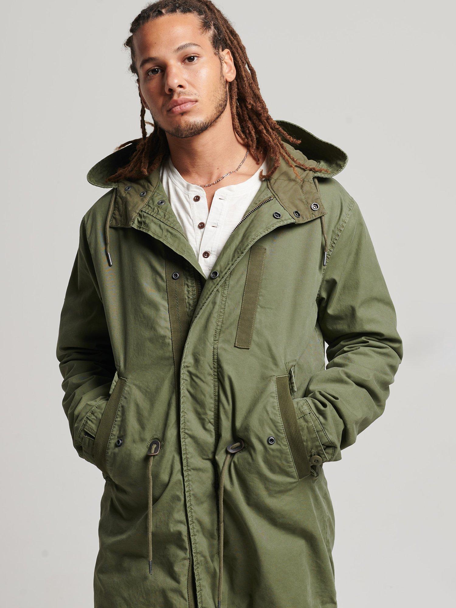 Superdry Vintage Military Parka Coat, Platoon Khaki