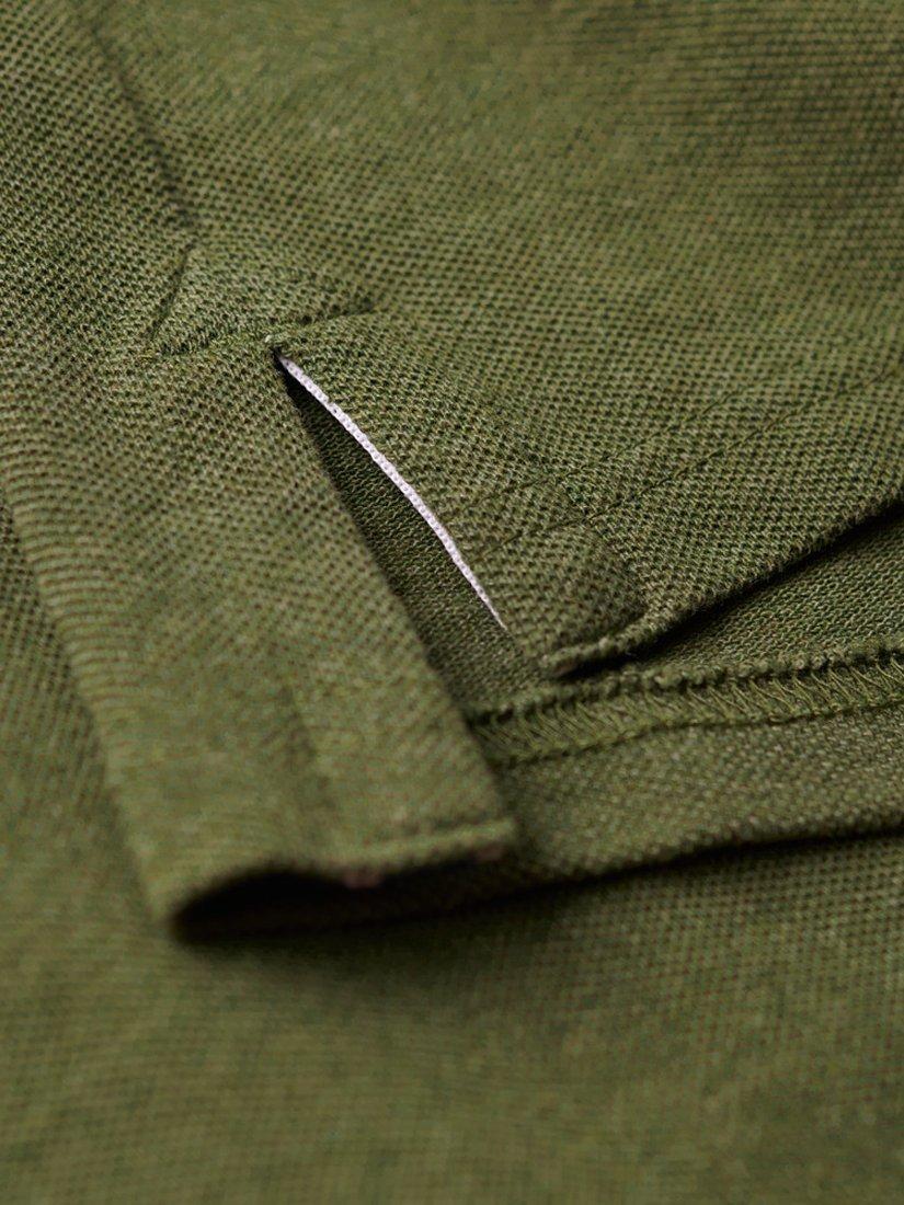 Product image 6 of 7, which shows Superdry Classic Pique Polo Shirt, Thrift Olive Marl, L