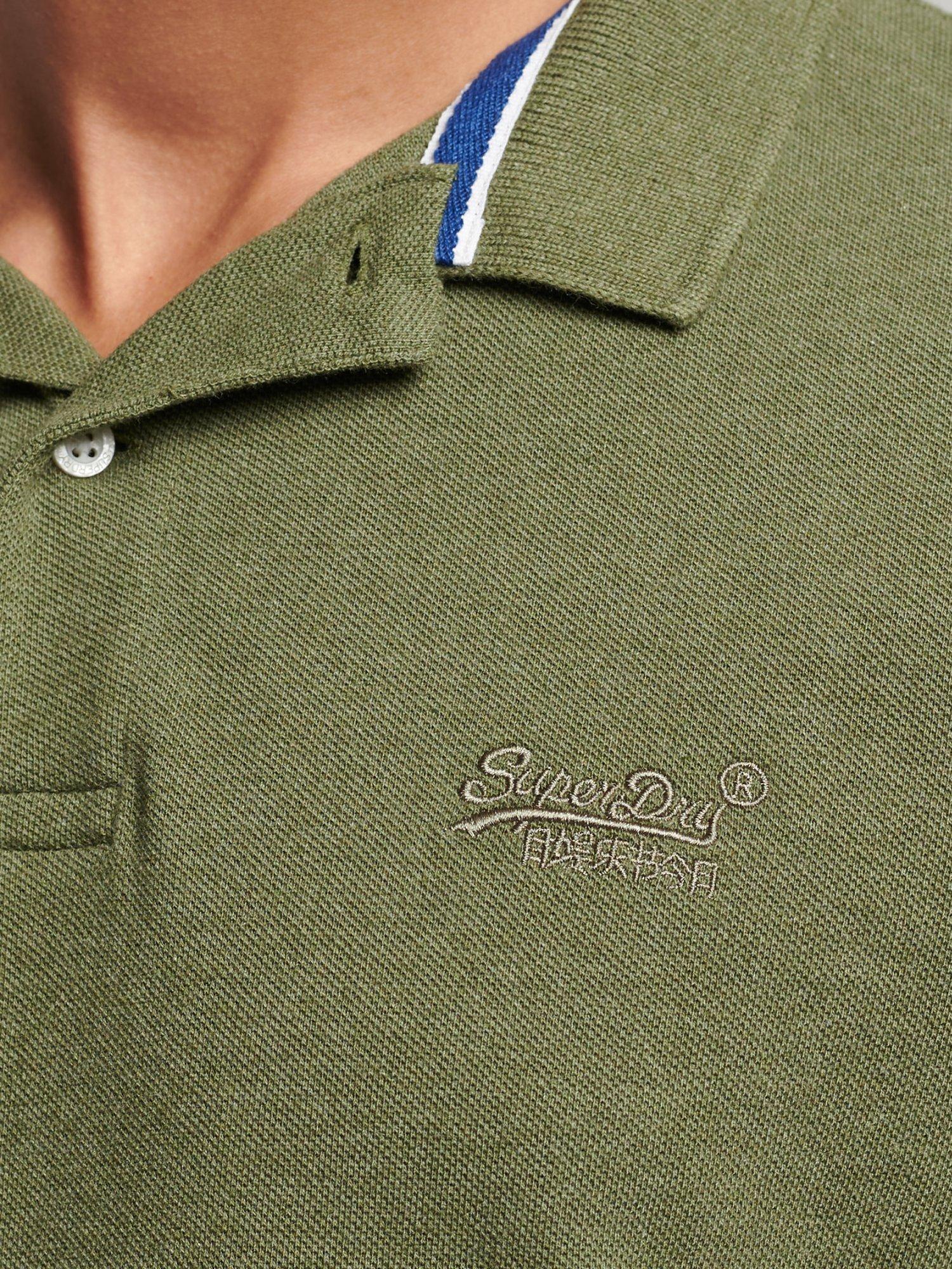 Product image 4 of 7, which shows Superdry Classic Pique Polo Shirt, Thrift Olive Marl, L