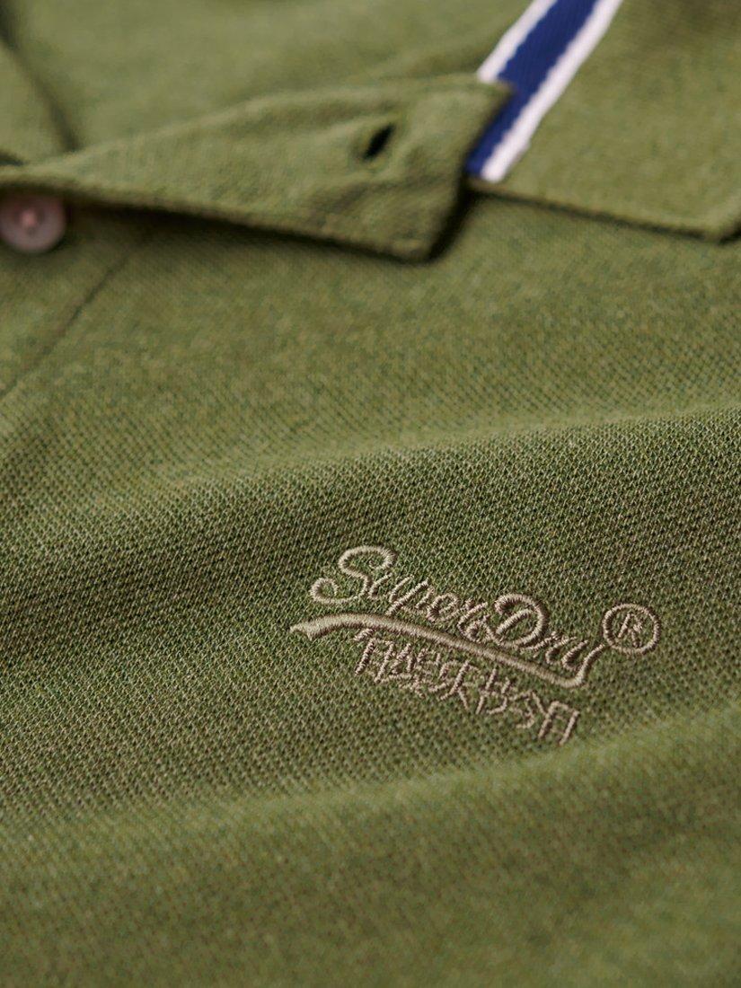 Product image 7 of 7, which shows Superdry Classic Pique Polo Shirt, Thrift Olive Marl, L