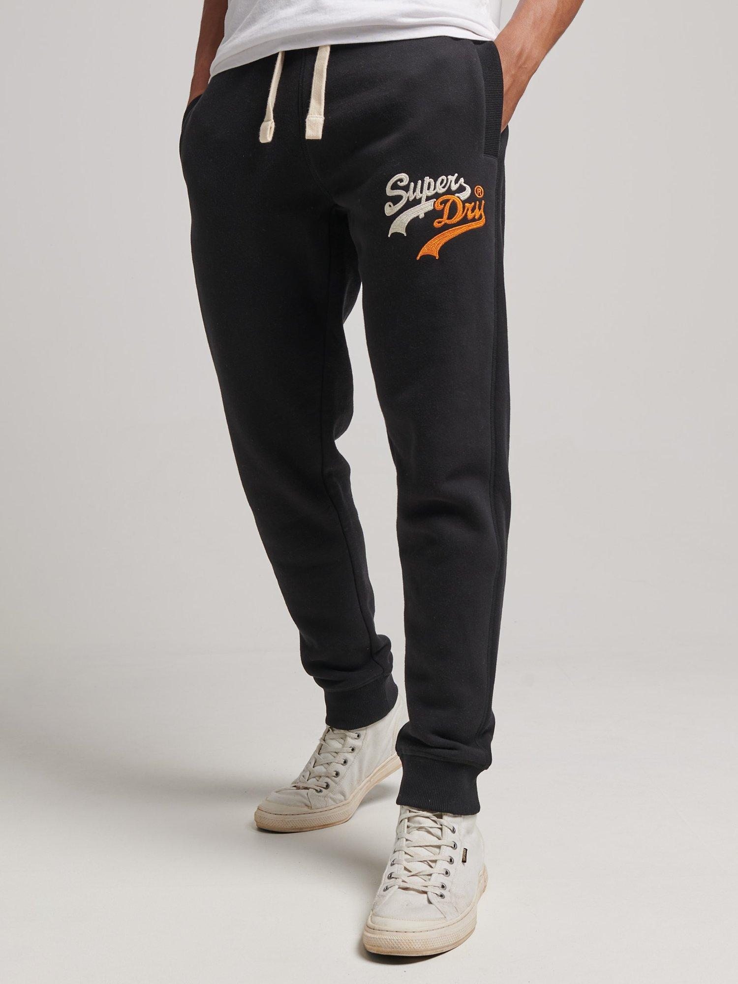 Superdry Vintage Logo Interest Joggers, Black