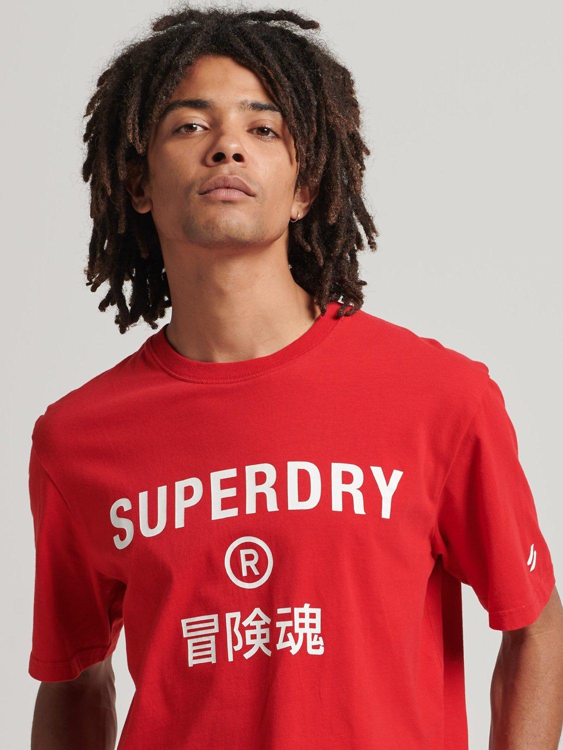 Superdry Code Core Sport T-Shirt, Risk Red