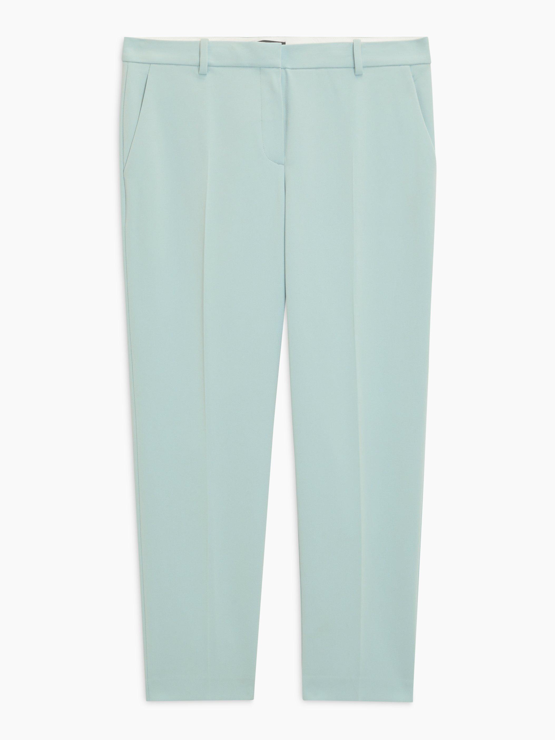 Theory Treeca Plain Tailored Trousers, Silver Mint