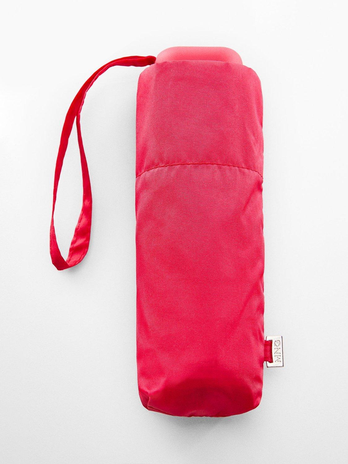 Mango Mini Folding Umbrella, Bright Pink, One Size