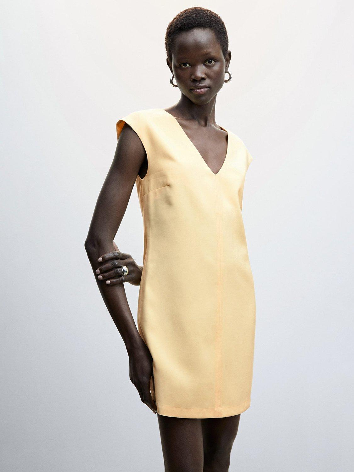 Mango Ticket-H Mini Dress, Yellow
