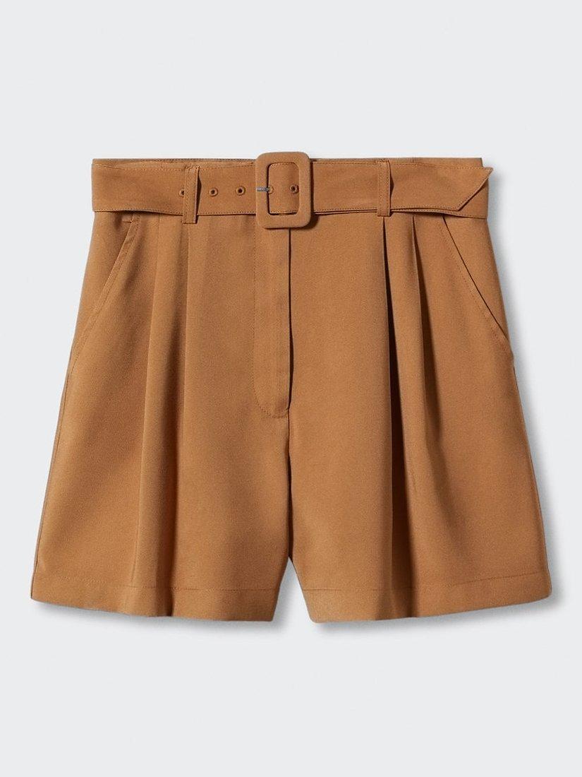 Mango Ticket Chino Shorts, Camel