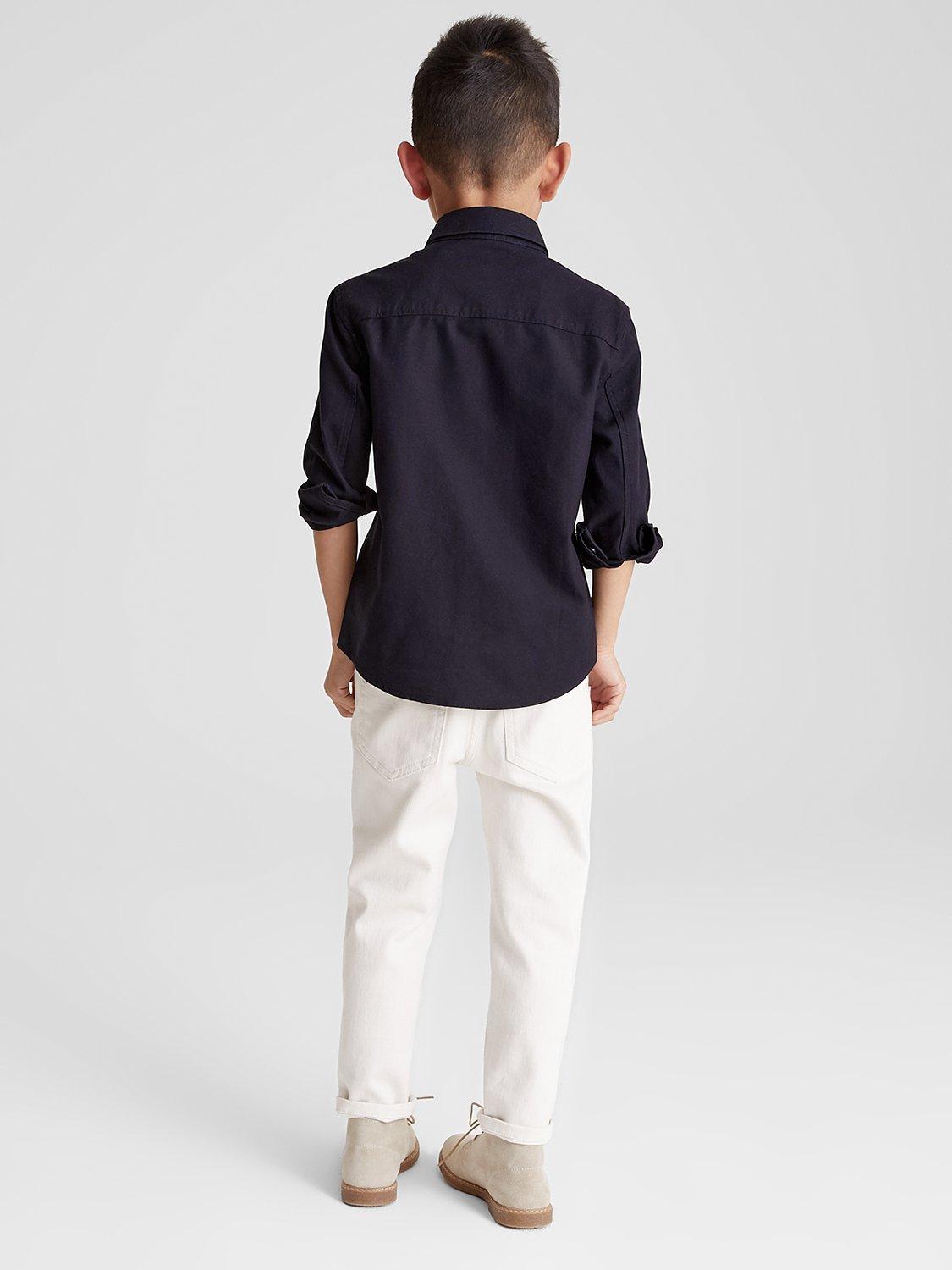 Product image 2 of 5, which shows Reiss Kids' Greenwich Oxford Shirt, Navy, 4-5 years