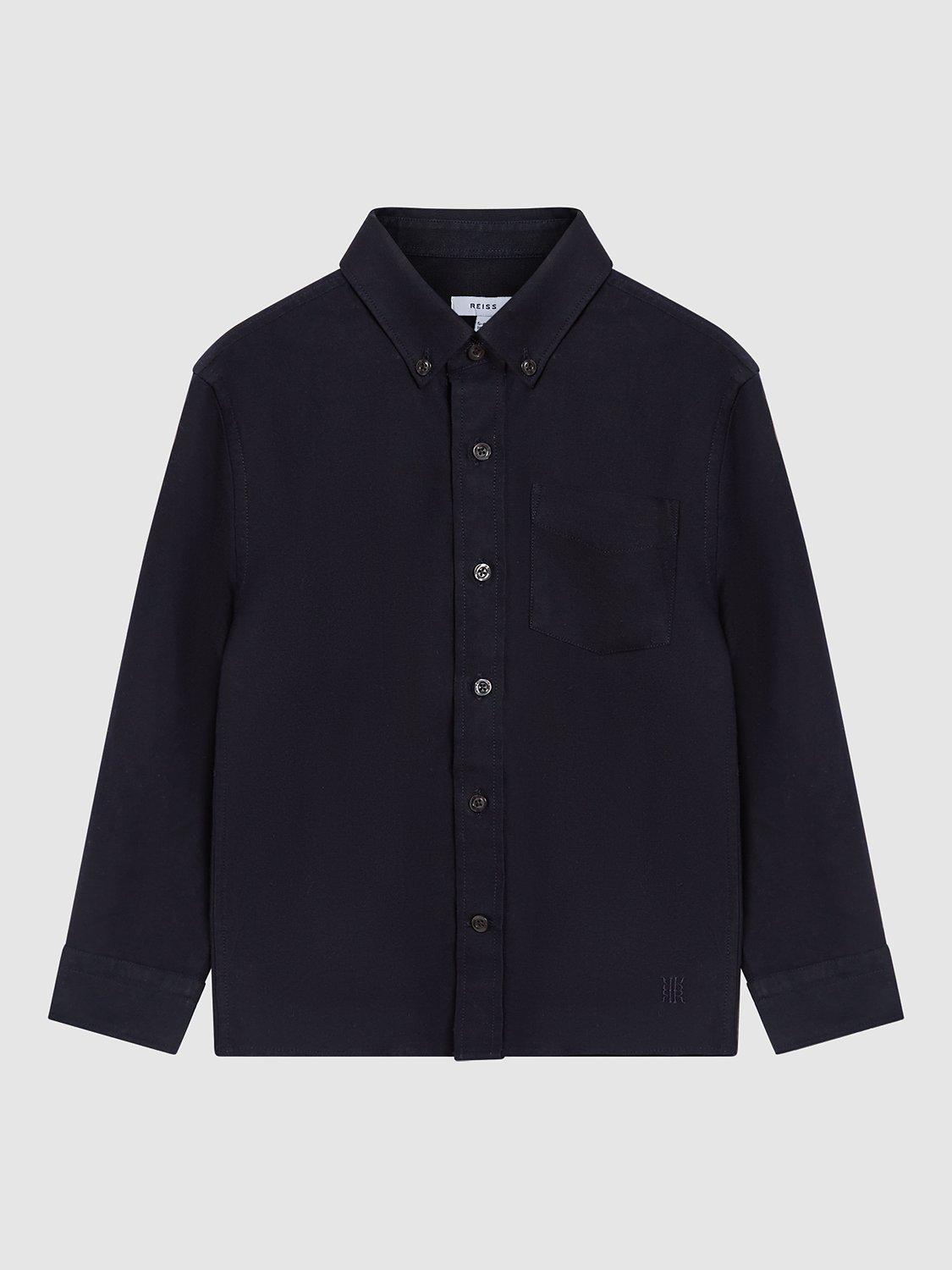 Product image 3 of 5, which shows Reiss Kids' Greenwich Oxford Shirt, Navy, 4-5 years