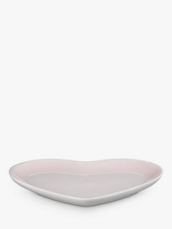 Le Creuset Stoneware Heart Platter - view 2, Shell Pink