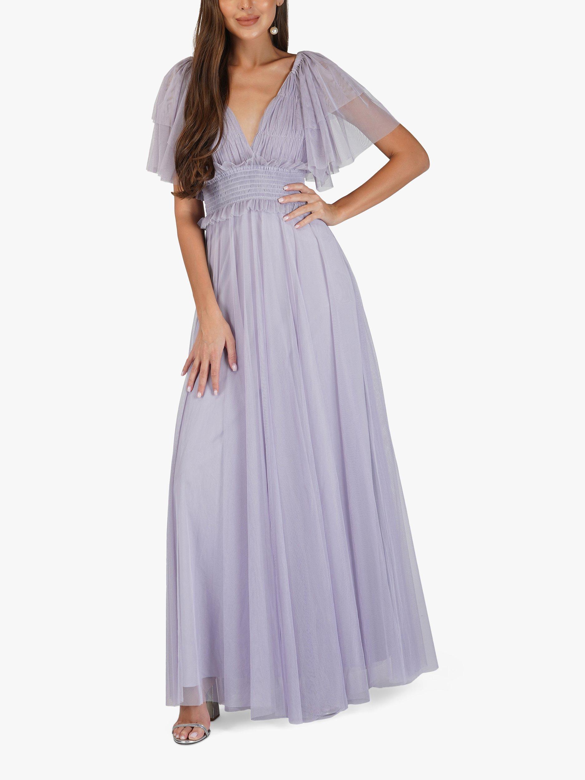 Lace & Beads Shelby Maxi Dress, Lilac