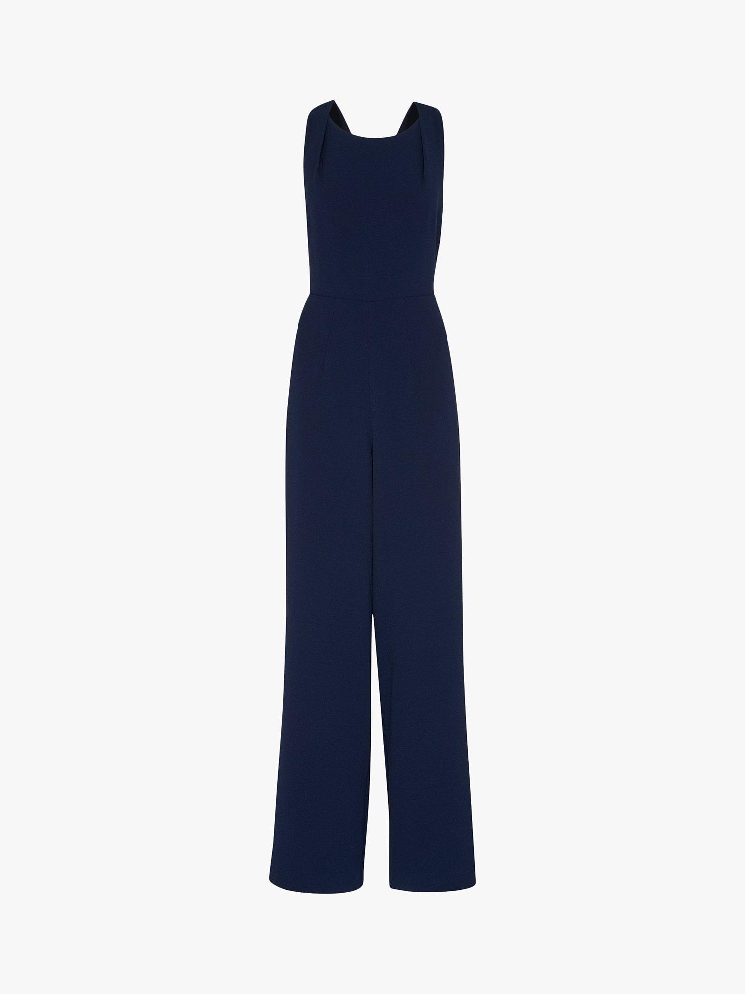 Whistles Tie Back Maxi Jumpsuit, Navy, 6