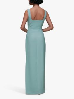 Whistles Mila Square Neck Maxi Dress - view 2, Sage Green