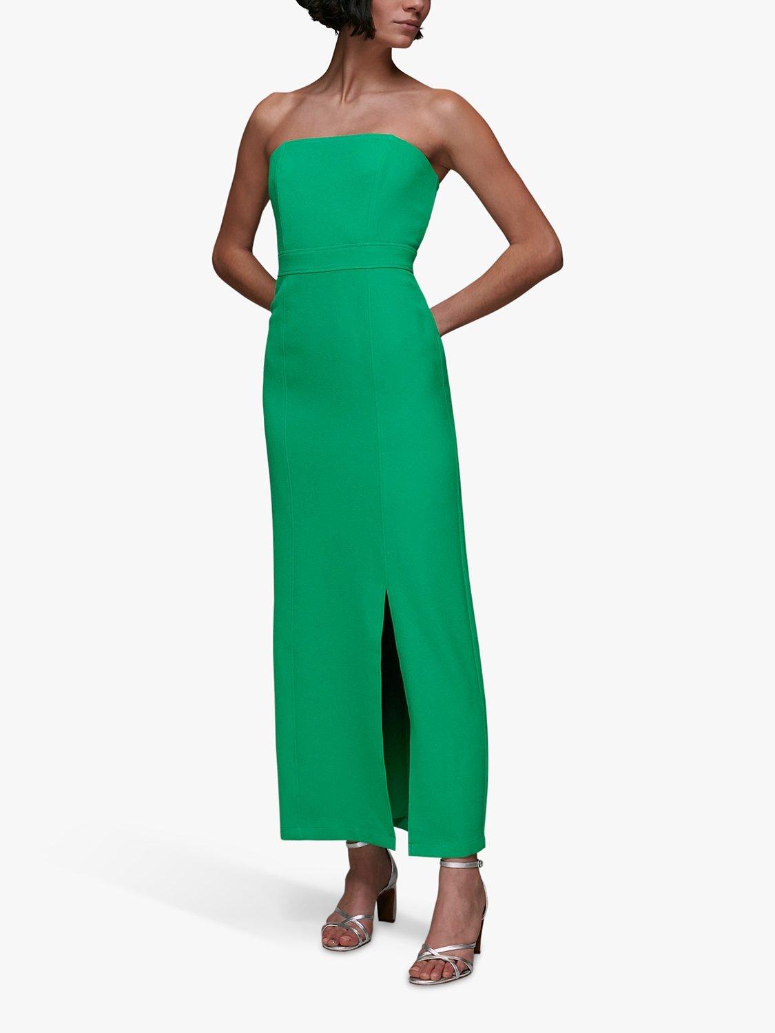 Whistles Gemma Strapless Maxi Dress Green 16