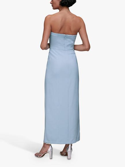 Whistles Gemma Strapless Maxi Dress - view 2, Pale Blue