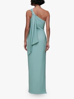 Whistles Bethan One Shoulder Maxi Dress - view 2, Sage Green