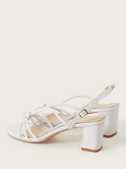 Monsoon Multi Strap Block Heel Sandals, Ivory - view 2, Ivory