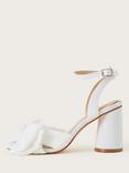 Monsoon Bock Heeled Bow Sandals, Ivory