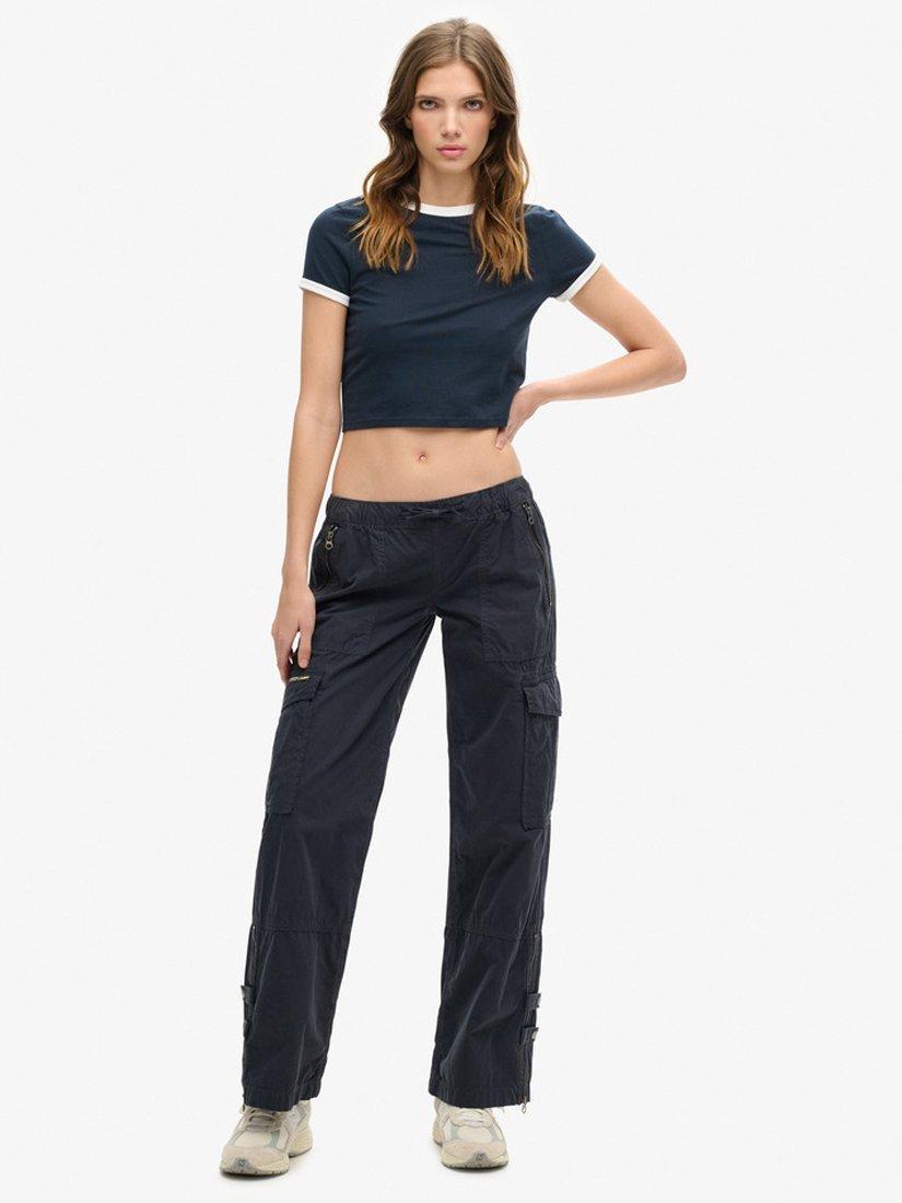 Superdry Low Rise Wide Leg Cargo Trousers