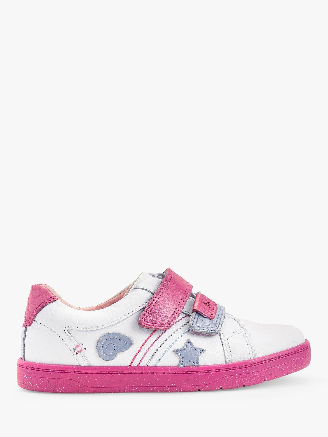 Start-Rite Kids' Fantasy Leather Trainers, White/Pink