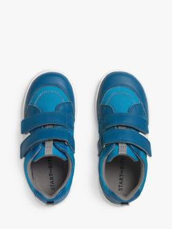 Start-Rite Kids' Enigma Leather Trainers, Bright Blue - view 2, Bright Blue Leather