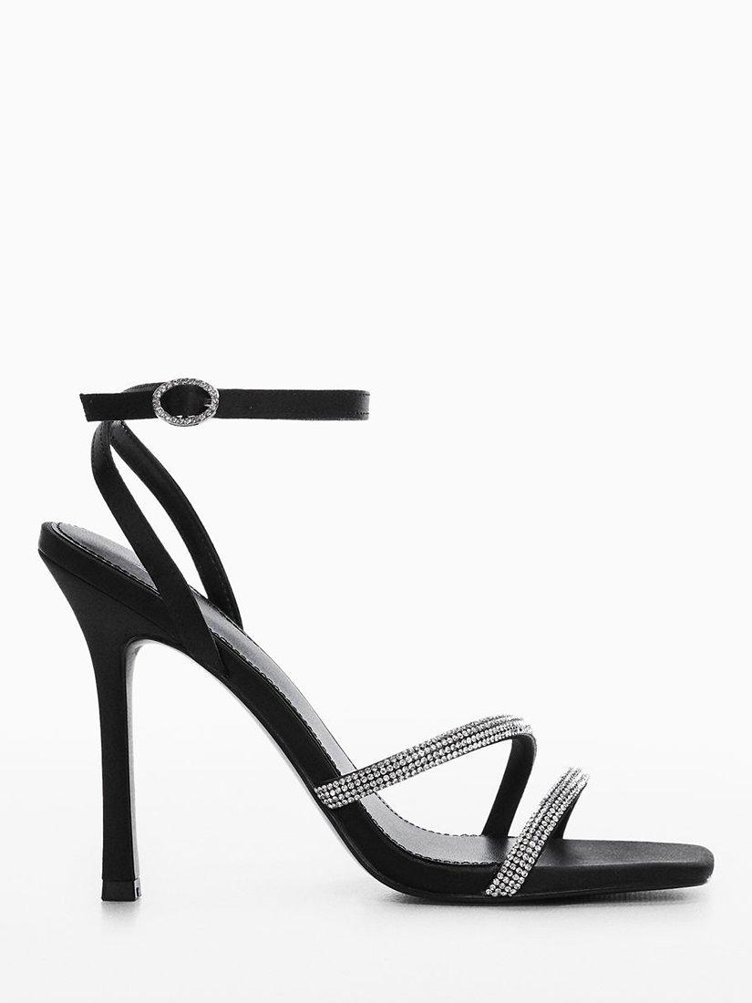 Mango Embellished Heeled Sandals