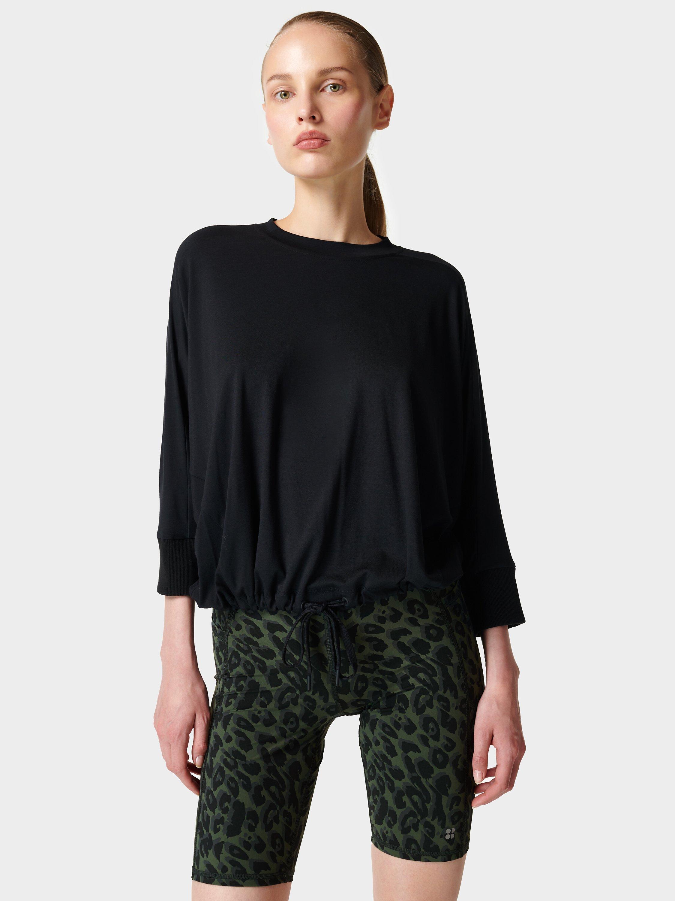 Sweaty Betty Tori Drawstring Top, Night Black
