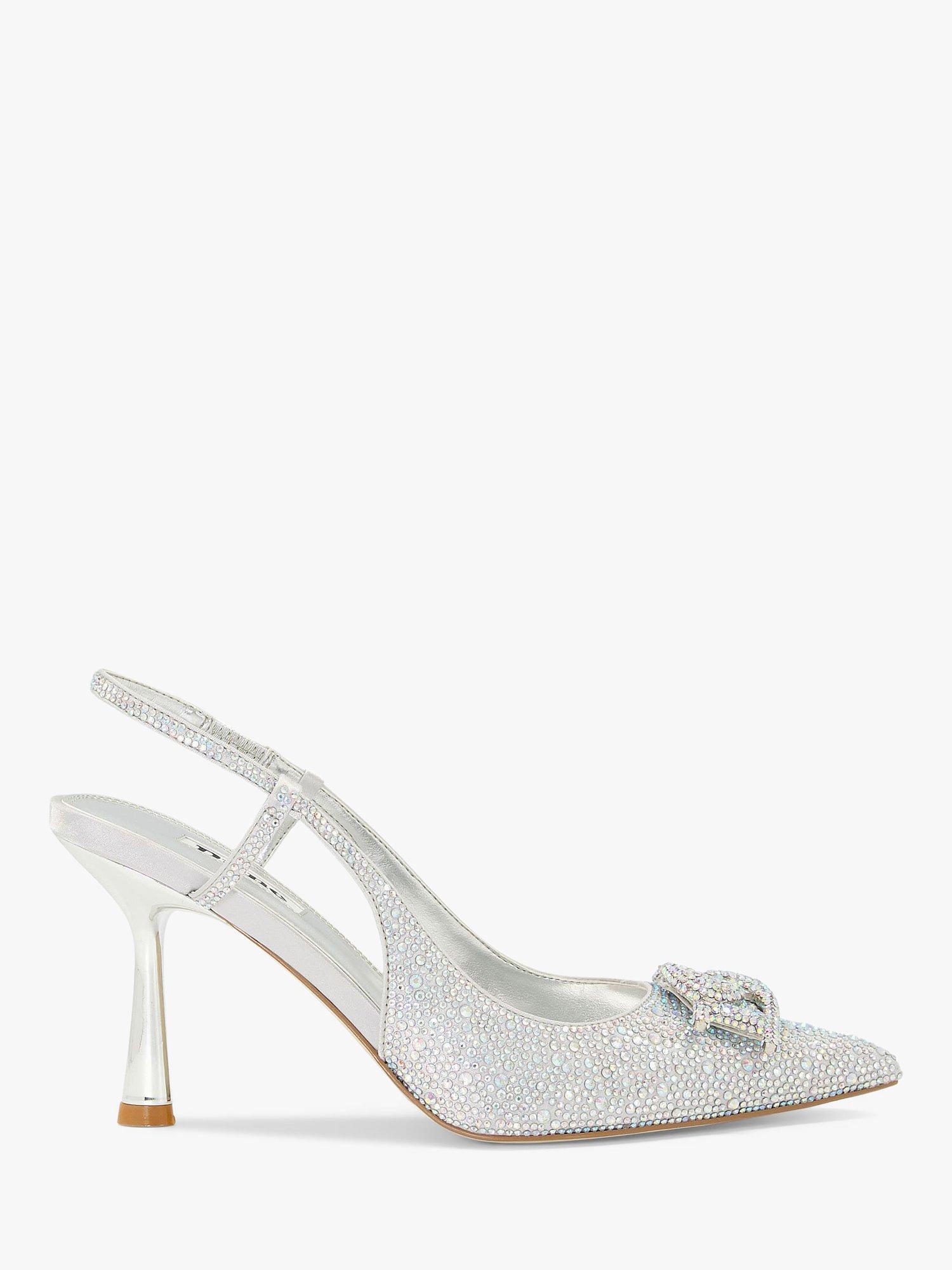 Dune Create Court Heels, Silver-synthetic