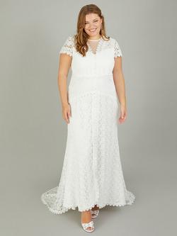 Monsoon Sienna Lace Bridal Maxi Dress, Ivory - view 2, Ivory