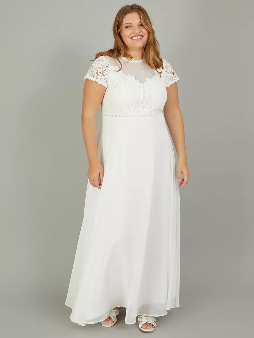 Monsoon Angela Lace Maxi Wedding Dress Ivory