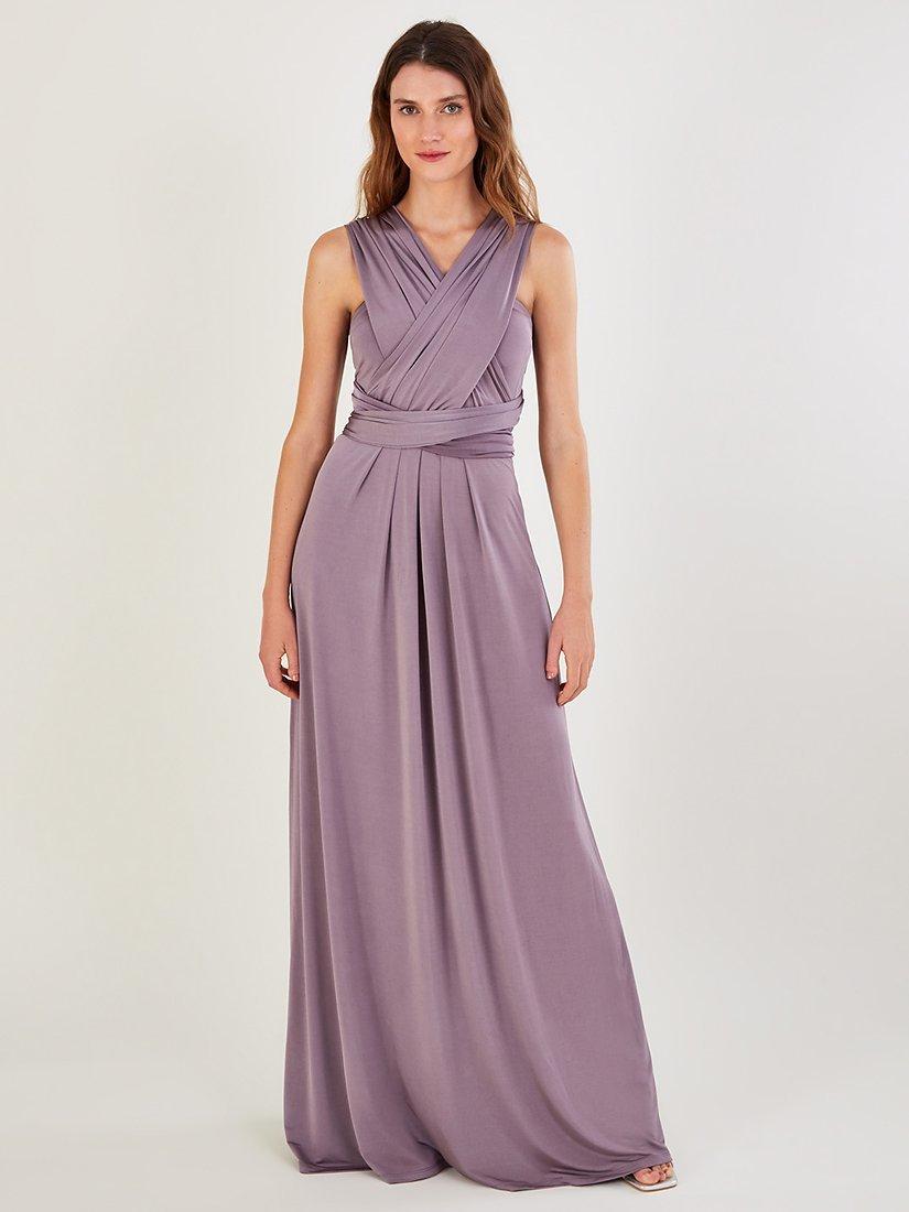 Monsoon Thea Twist Me Tie Me Maxi Dress, Mink