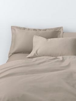 John Lewis Specialist Temperature Regulating Cotton 400 Thread Count Cotton Bedding, Latte
