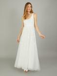 Monsoon Amelie Embroidered Wedding Dress, Ivory