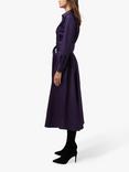 Jasper Conran Blythe Midi Shirt Dress, Purple