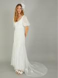 Monsoon Violet Embroidered Bridal Maxi Dress, Ivory