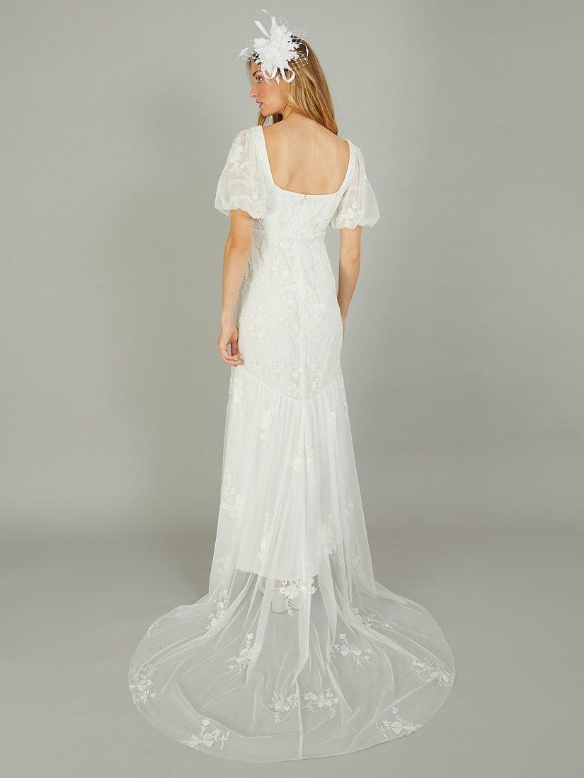 Monsoon Violet Embroidered Bridal Maxi Dress Ivory