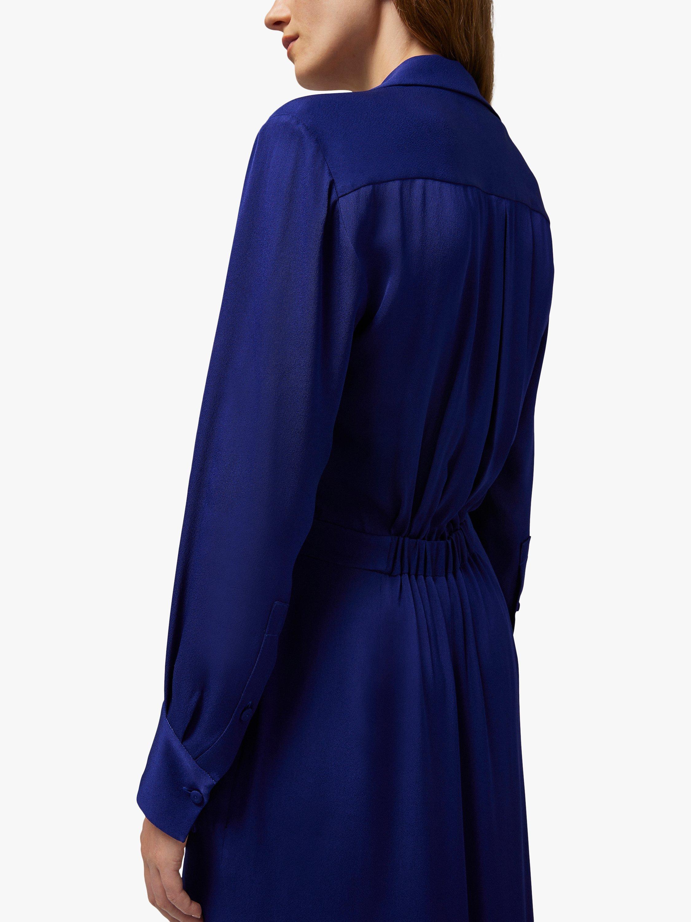 Jasper Conran Charlie Belt Midi Dress, Blue, 14