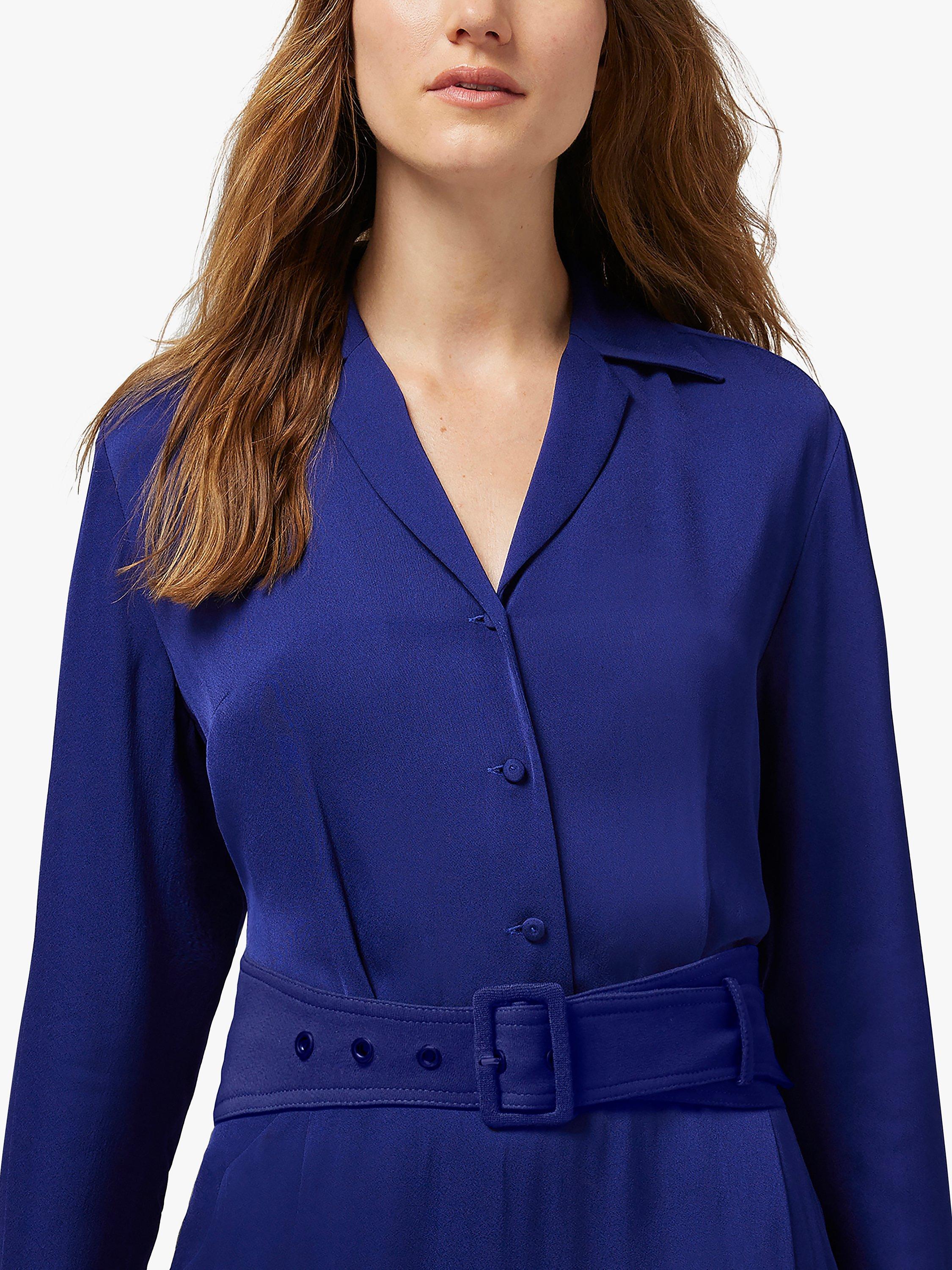 Jasper Conran Charlie Belt Midi Dress, Blue, 14