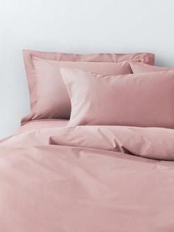 John Lewis Pure Cotton Bedding, Blush Pink