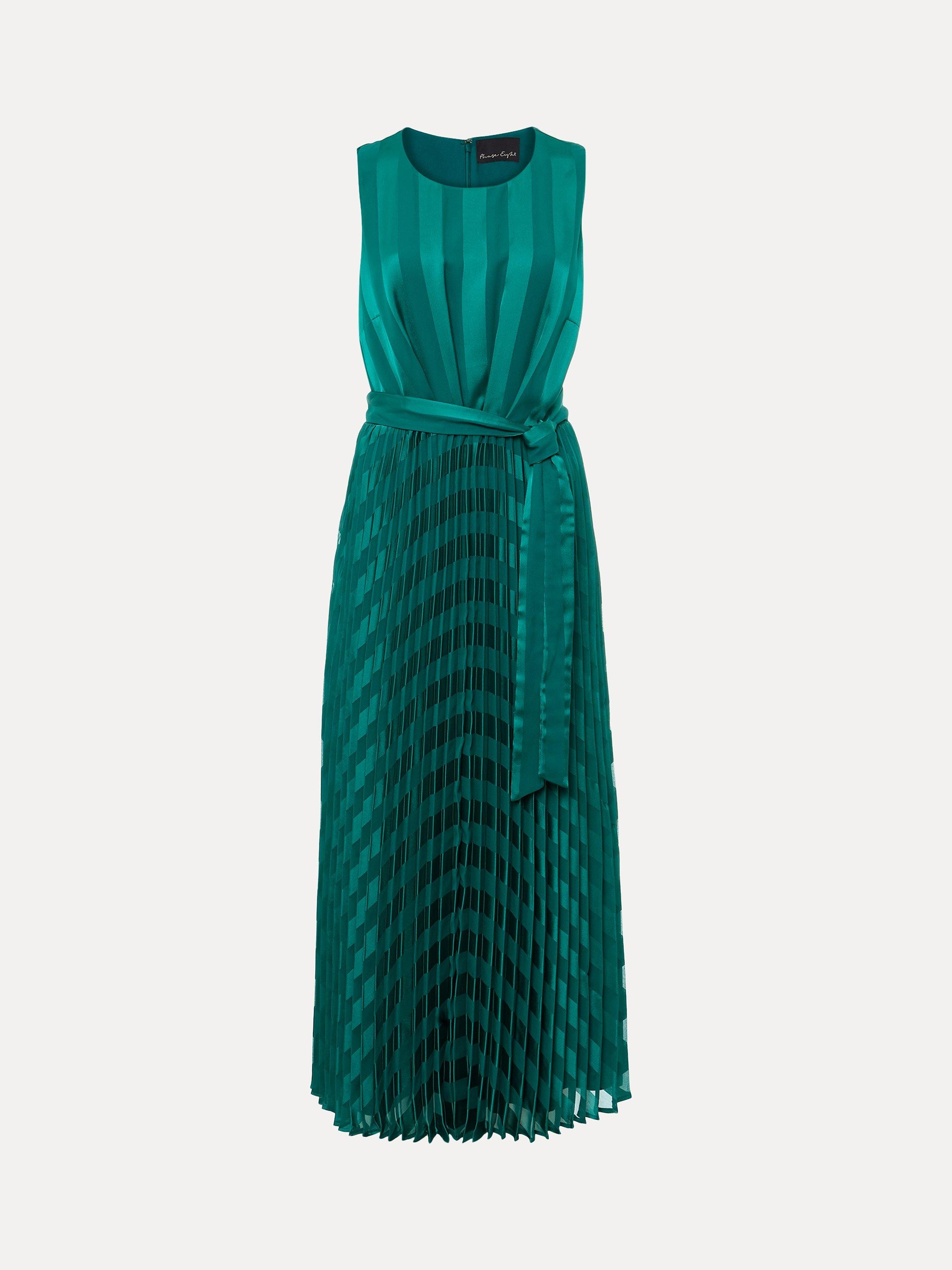 【関税込】Phase Eight ドレス☆Beverley Striped Pleated Midi Phase Eight Beverley Striped Pleated Midaxi Dress, Jade