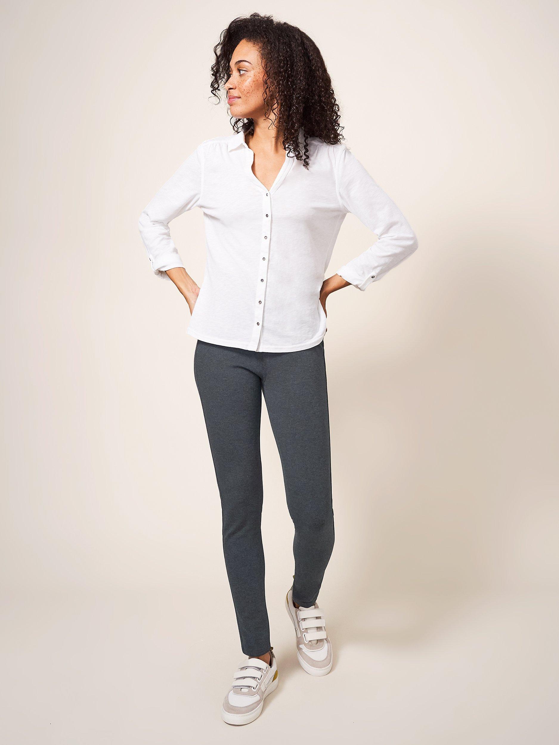 White Stuff Jodie Ponte Jeggings, Grey Marl
