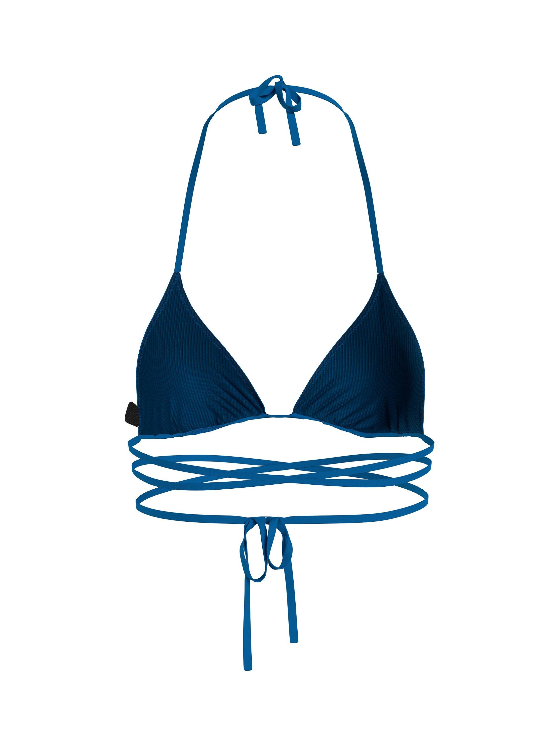 Product image 2 of 3, which shows Calvin Klein Extra Long Tie Triangle Bikini Top, Regatta Blue, XS
