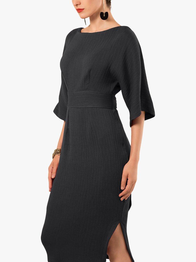 Closet London Split Hem Pencil Dress, Black