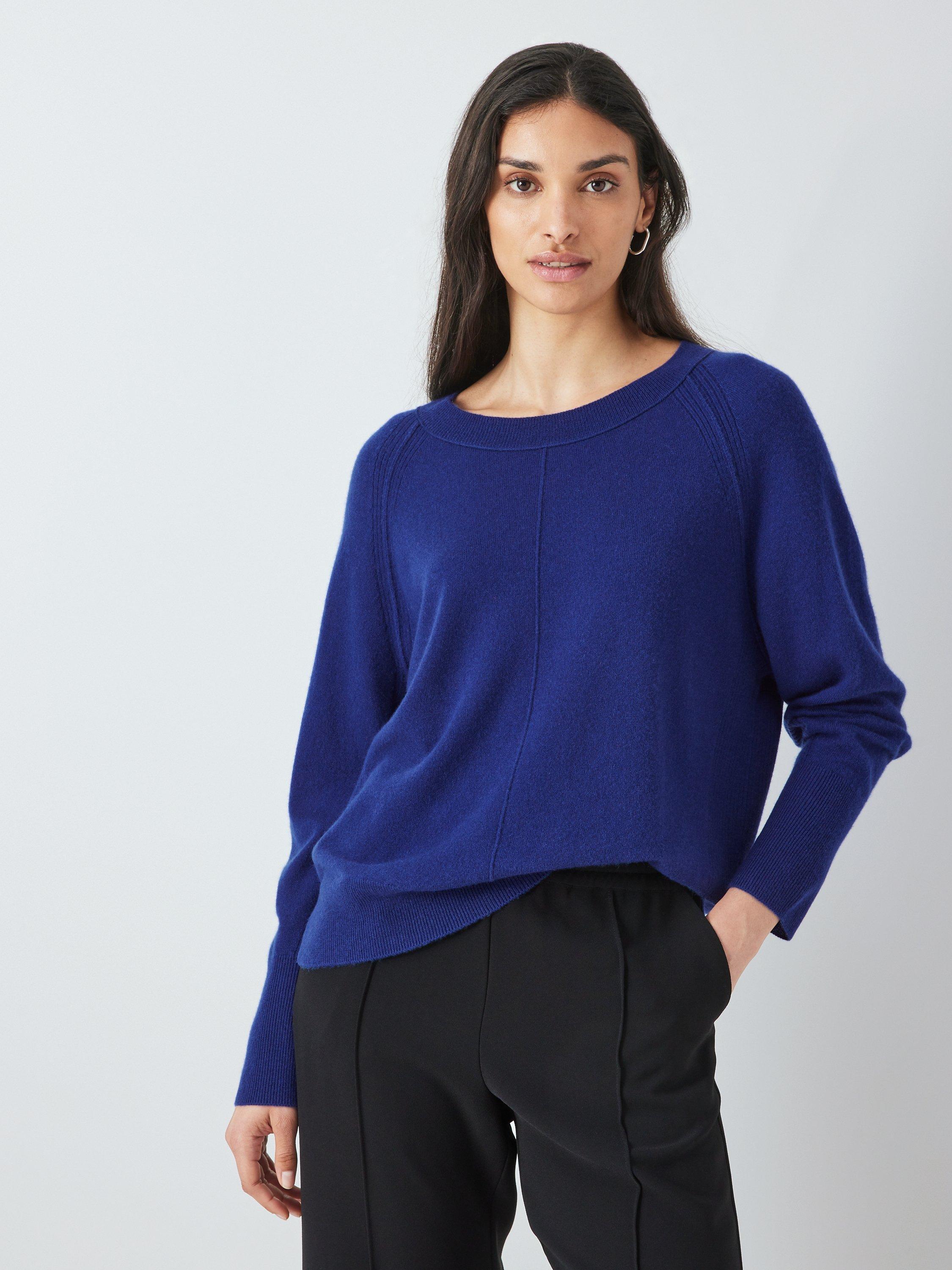 John Lewis Cashmere Raglan Sleeve Jumper, Royal Blue, 12