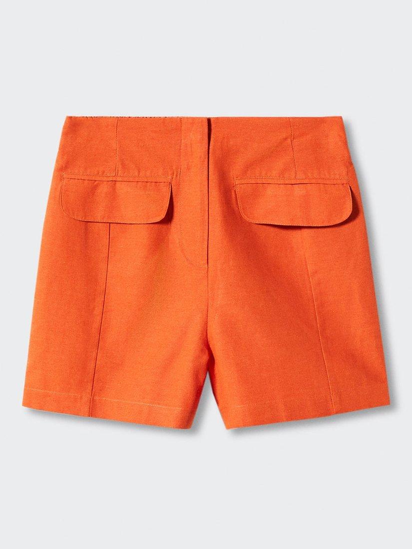 Mango Mogambo Linen Blend Shorts