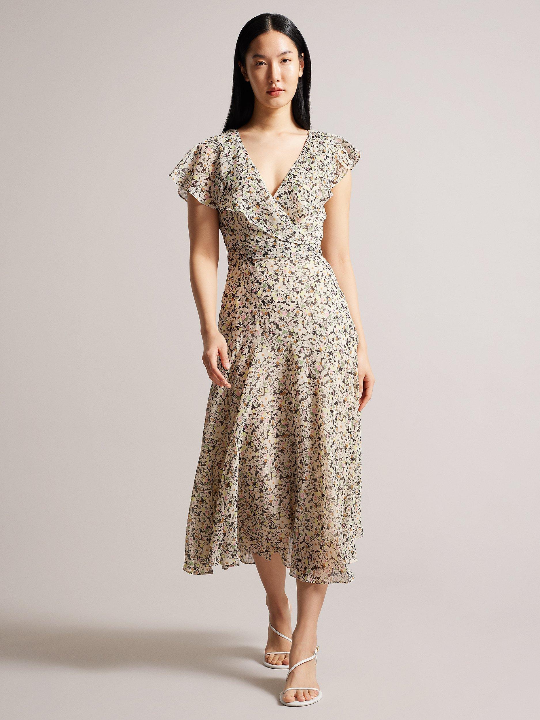 Ted Baker Taliar Tea Midi Dress, Nude