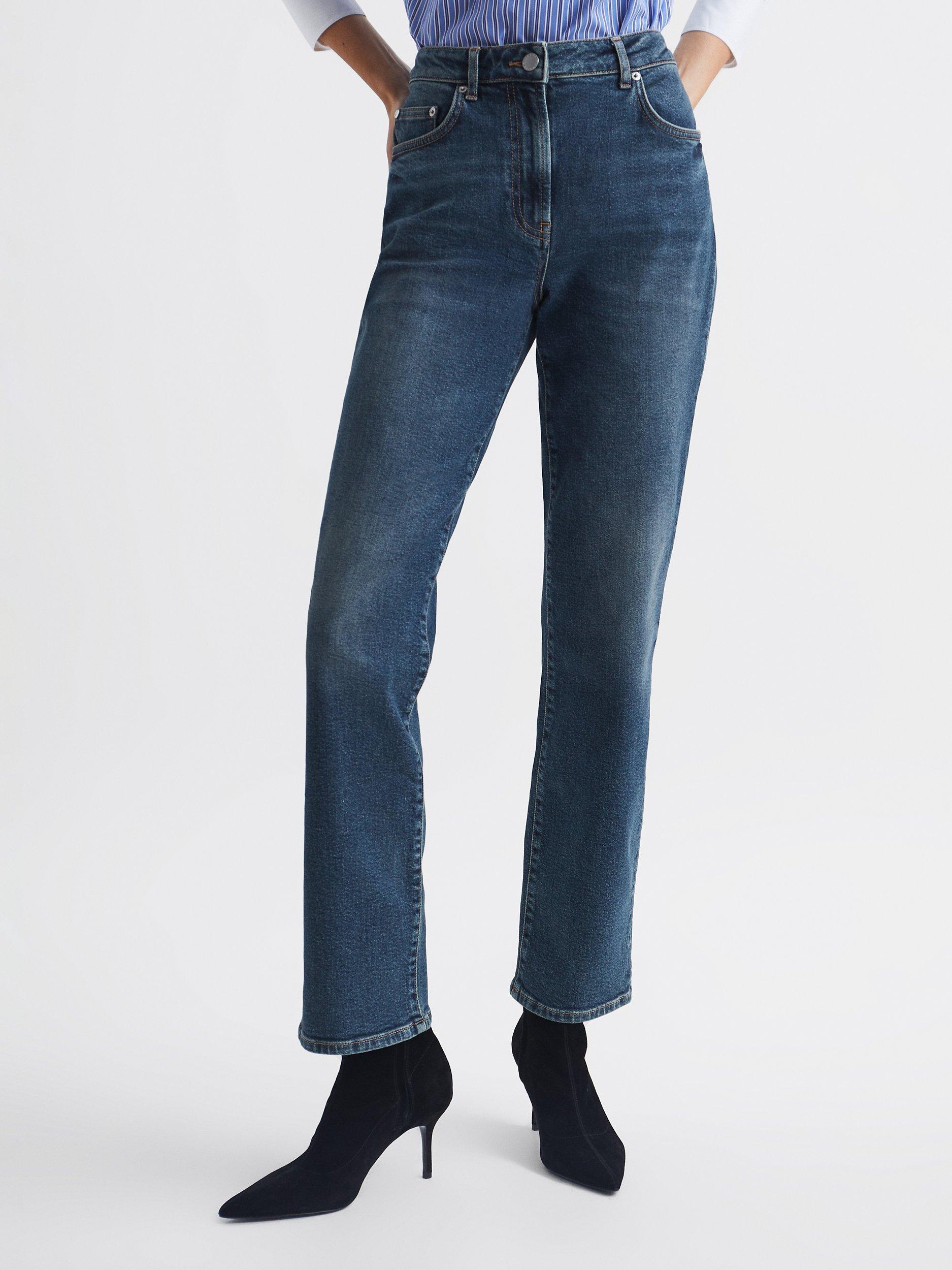 Reiss Phillipa Boyfriend Jeans, Mid Blue