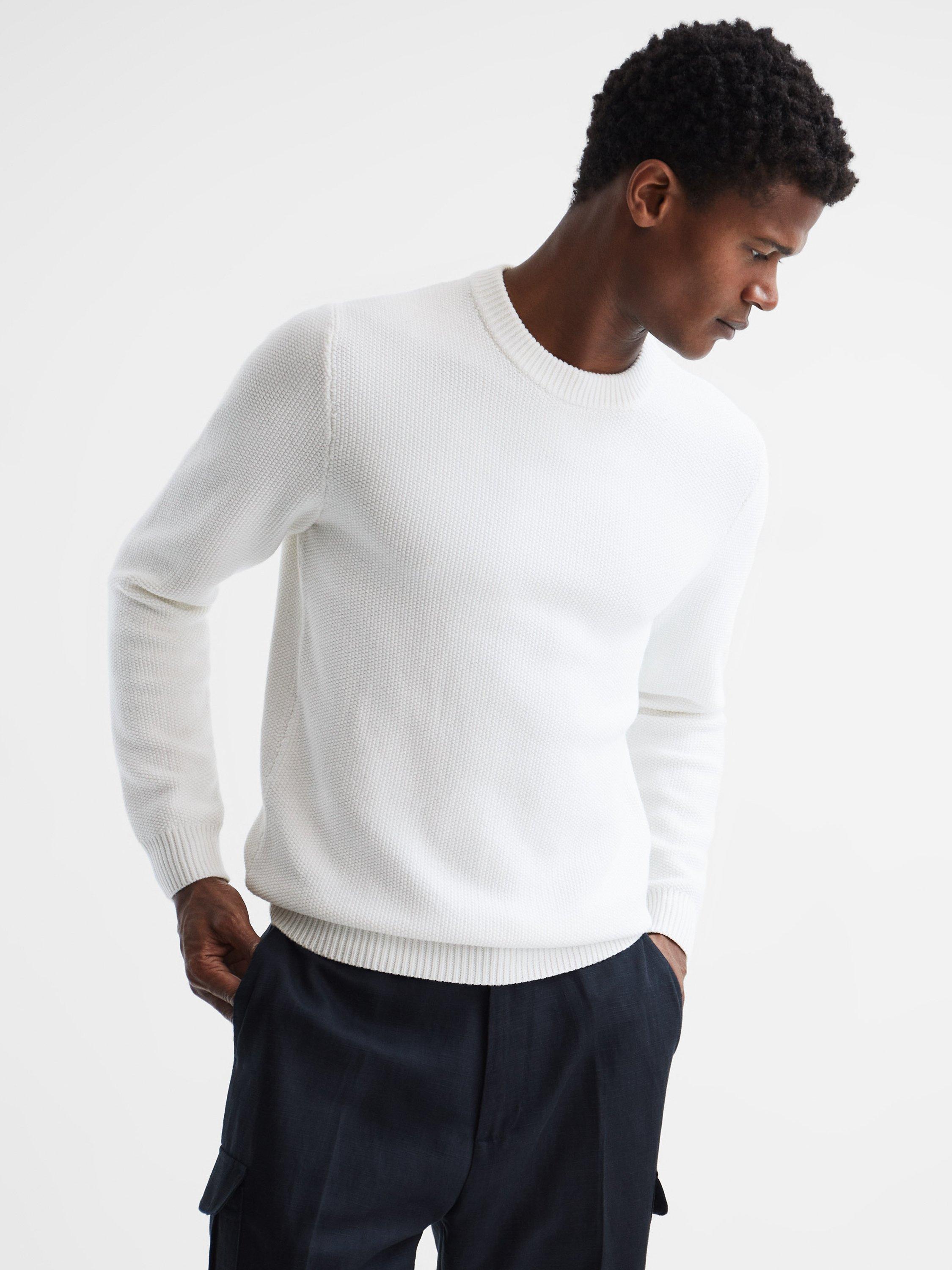 Reiss Cole Textured Jumper, Ecru
